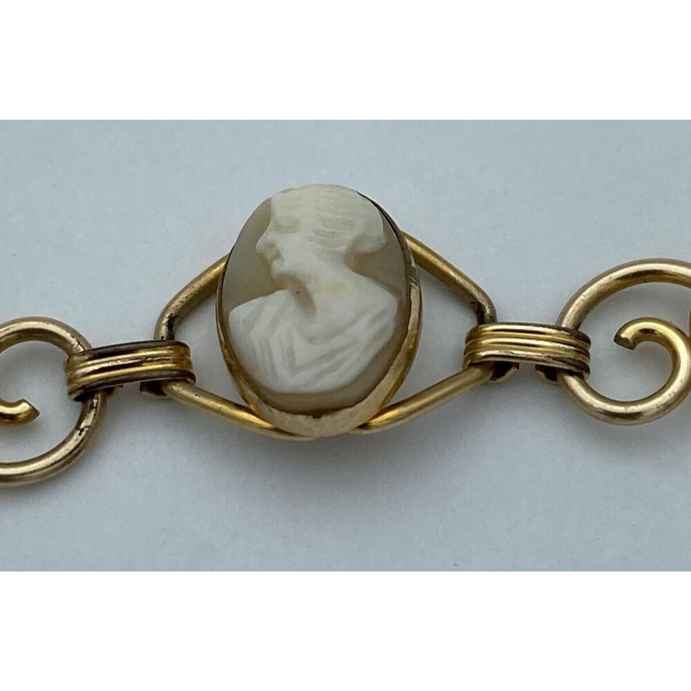 Left Facing Carved Cameos US Army Air Corps USAAC Sweetheart Bracelet GF WWII